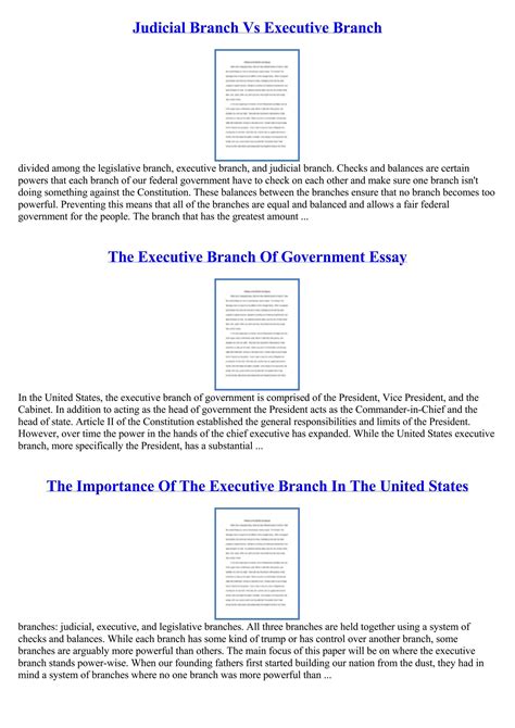 Free Executive Branch Essays and Papers 123 Help Me