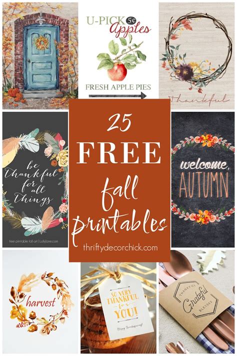 Free Fall Printables Free Fall Printables Easy Fall Decor Fall Printables