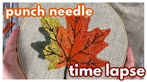 Free Fall Punch Needle Pattern Time Lapse Video Marching North