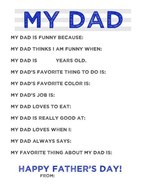 Free Father's Day Printables