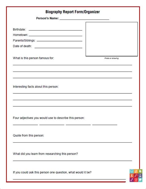 Free Fill-In-The-Blank Bio Templates for Writing a Personal ...