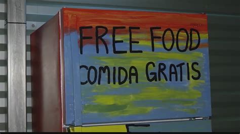 Free Food Fridge receives welcoming paint job