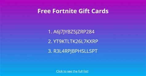 Free Fortnite Gifts