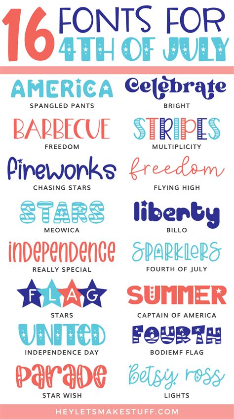 Free Fourth Of July Fonts