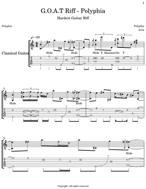 Free G.O.A.T. by Polyphia sheet music Download PDF or print on ...