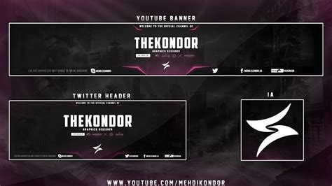 Free GFX: Free Twitter Header Template PSD Link In Description YouTube