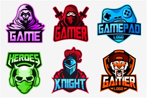 Free Gaming Logos Templates in EPS + PSD Free PSD Templates