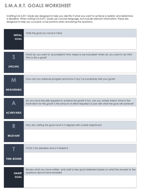 Free Goal Setting and Tracking Templates Smartsheet in 2020 Goals