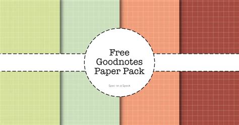 Free Goodnotes Graph Paper Templates Spec on a Speck