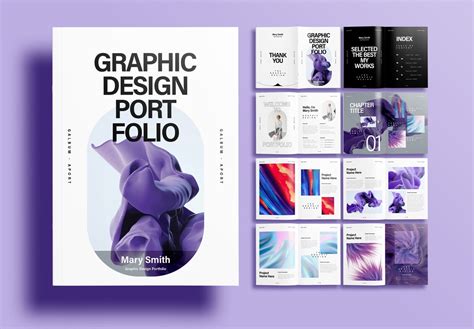 Free Graphic Design Portfolio Layout InDesign Template