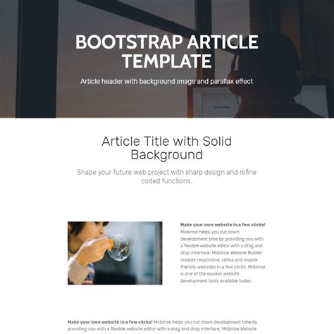 Free HTML Bootstrap 5 Article Template