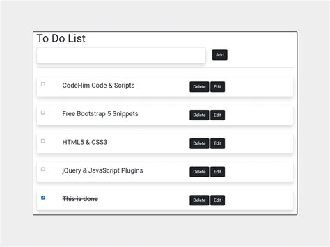 Free HTML Bootstrap List Template