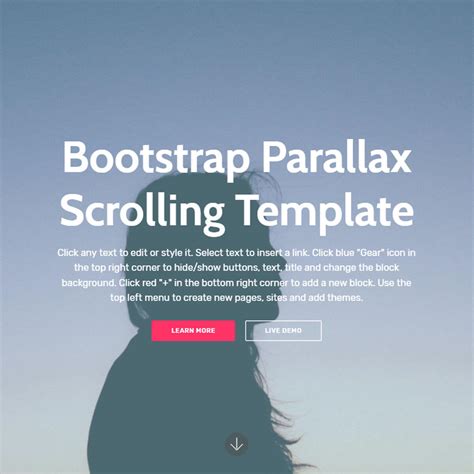 Free HTML Bootstrap Parallax Scrolling Template