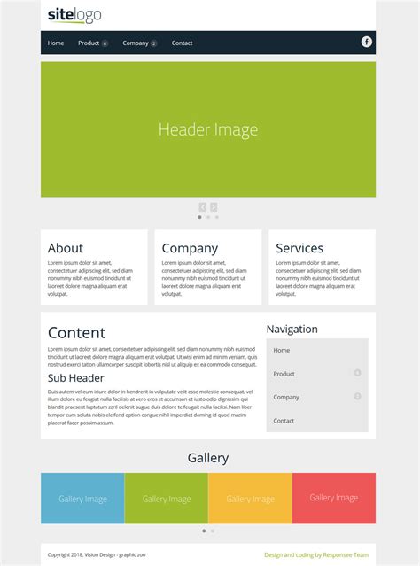 Free HTML Layout Templates Of Free Responsive HTML & Css Templates for