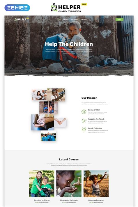 Free HTML5 Theme for Social Organization