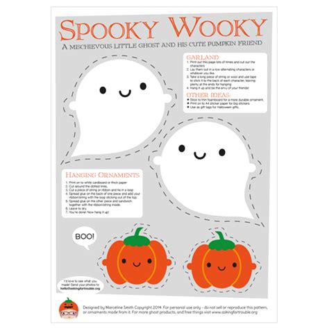 Free Halloween Ghost Garland Printable Asking For Trouble