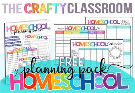 Free Homeschool Planning Printables The Crafty Classroom