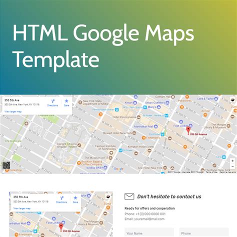 Free Html Bootstrap Map Template