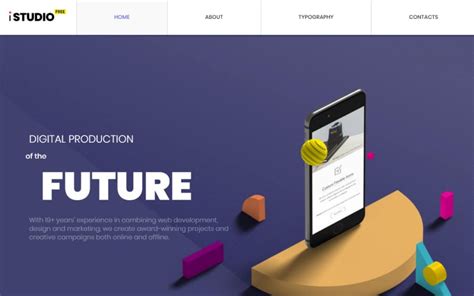 Free Html5 Theme Design Studio Website Template