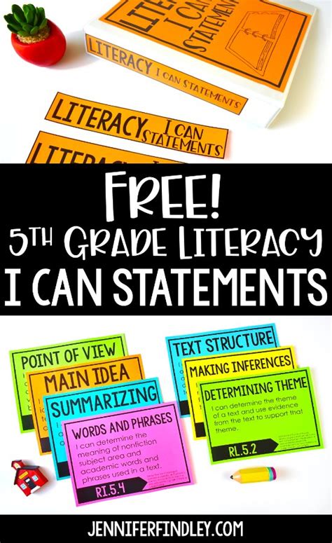 Free I Can Statements - 5th Grade Literacy ELA - Teaching with …