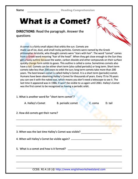 Free Informational Text Worksheets WorksheetZone Worksheets Library