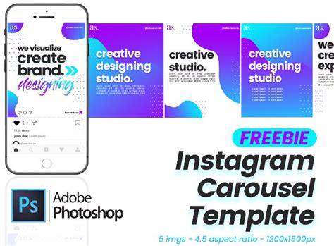 Free Instagram Carousel Template PSD TitanUI