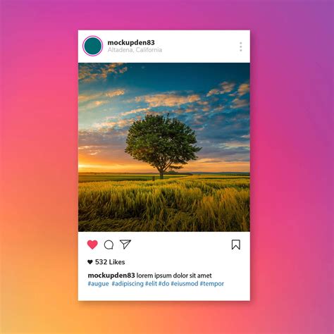 Free Instagram Frame Mockup PSD...