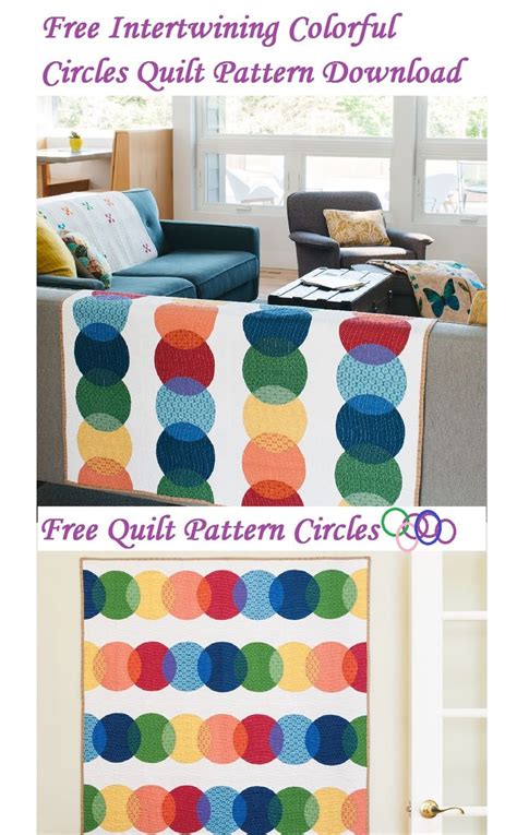 Free Intertwining Colorful Circles Quilt Pattern Download Quilt