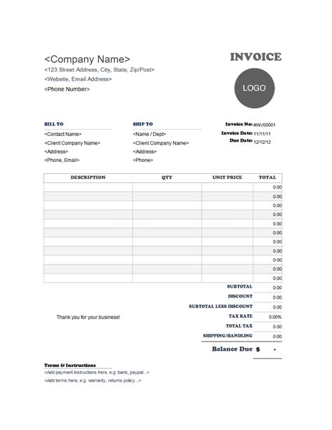 Free Invoice Template For Excel Invoice Template Word Invoice Template Invoice Sample