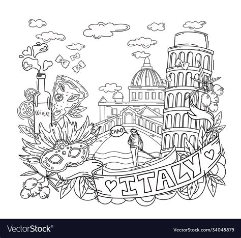 Free Italy Coloring Pages Read Color Learn