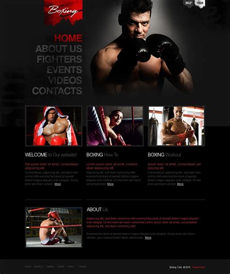 Free JDF Boxing Website Template Free Website Templates, HTML5 & CSS