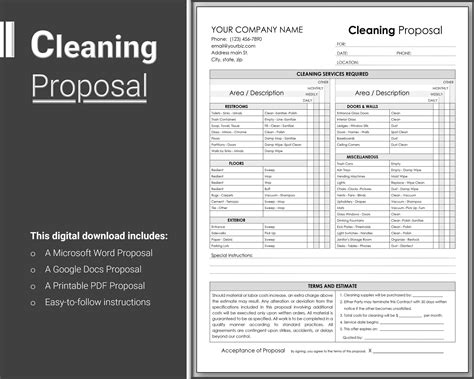 Free Janitorial Proposal Template Database