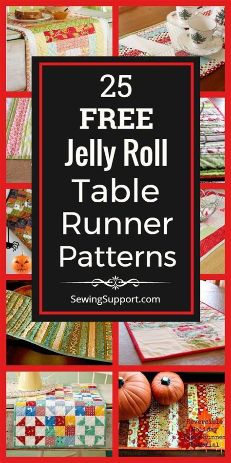 Free Jelly Roll Table Runner Patterns Table runner pattern, Jelly