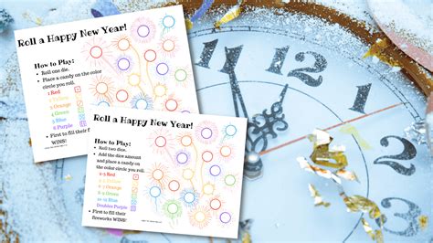 Free Kids Printable Roll a Happy New Years Eve Game - The TipToe …