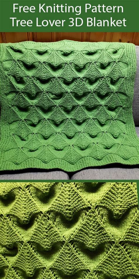 Free Knitting Pattern for Tree Lover 3D Blanket in 2020 Knitting