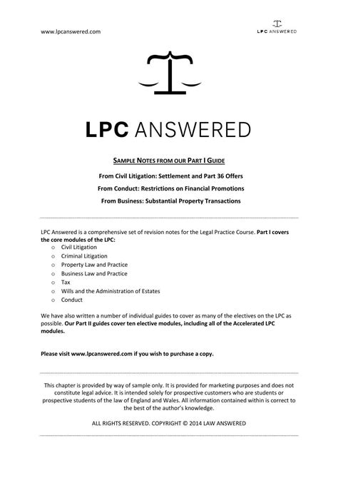 Free LPC Letter Drafting Sample - Law Teacher