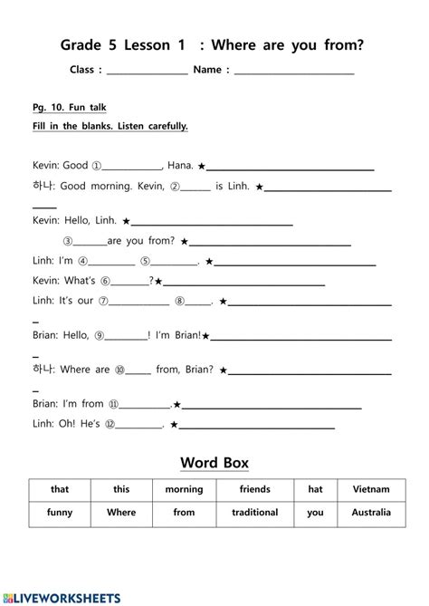 Free Language Arts Worksheets 5th Grade Language Worksheets