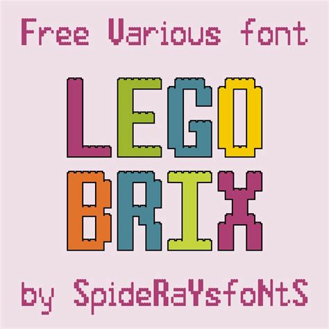 Free Lego Fonts for Designing - Over the Big Moon