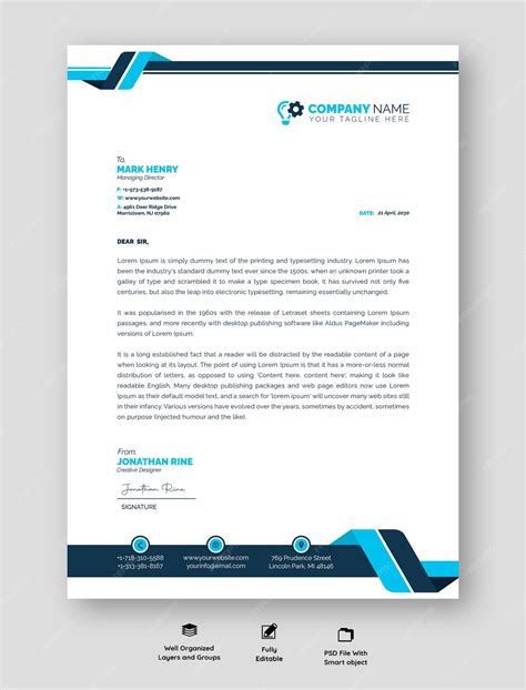Free Letterhead Template For Business