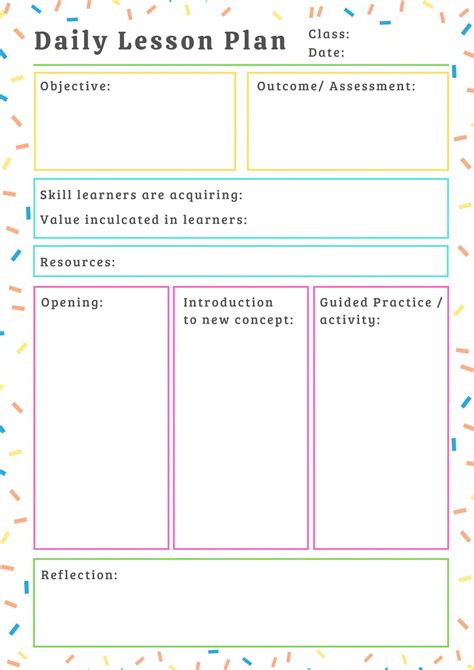 Free Library Lesson Plan Template Doc Sample Printable lesson plans