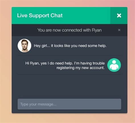 Free Live Support Chat UI PSD TitanUI