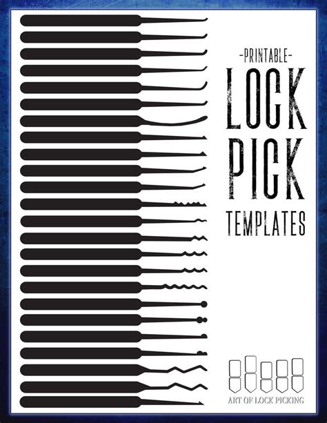 Free Lockpick Template For You To Download Diy Lock Lock Pick Set Lock Picking Tools