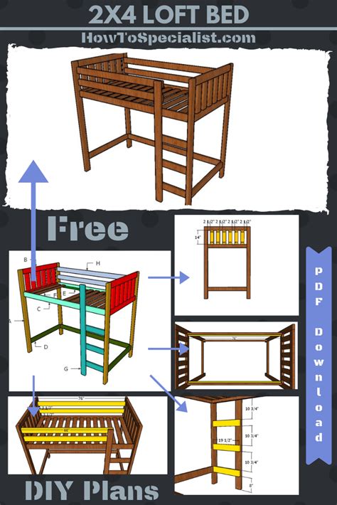 Free Loft Bed Plans HowToSpecialist - How to Build, Step by Step DIY ...