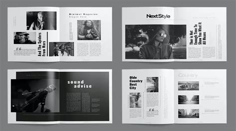 Free Magazine Layout Templates for Word Of White Magazine Template with