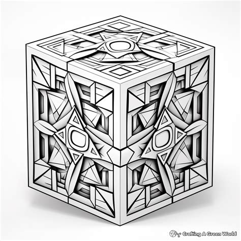 Free Mandala To Color Cubes 3d Coloring Pages Printable