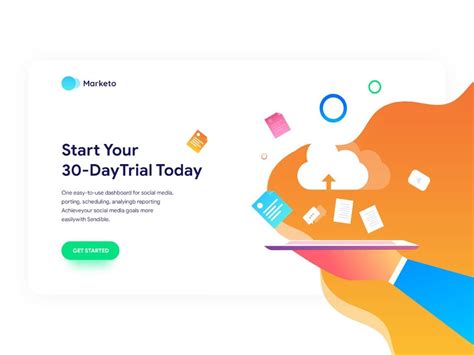 Free Marketo Landing Page UI Kit for Adobe XD Freebiefy