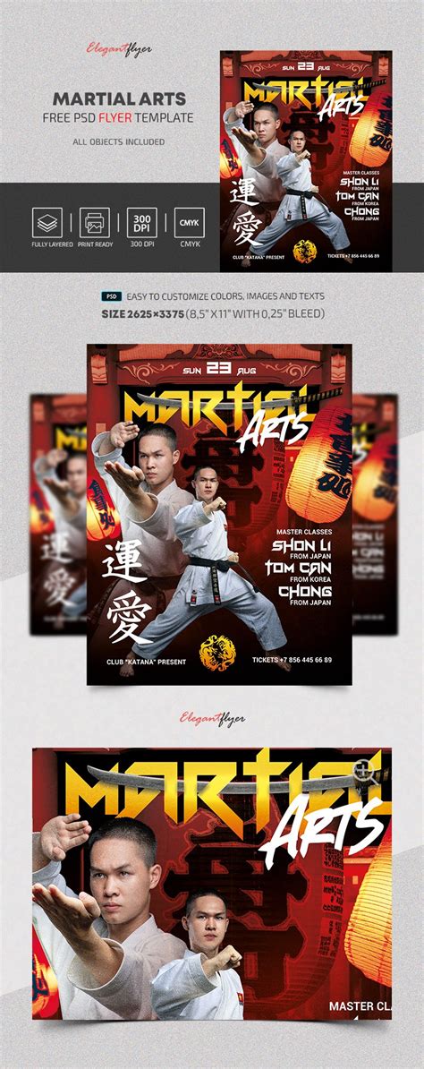 Free Martial Arts Flyer in PSD Free PSD Templates