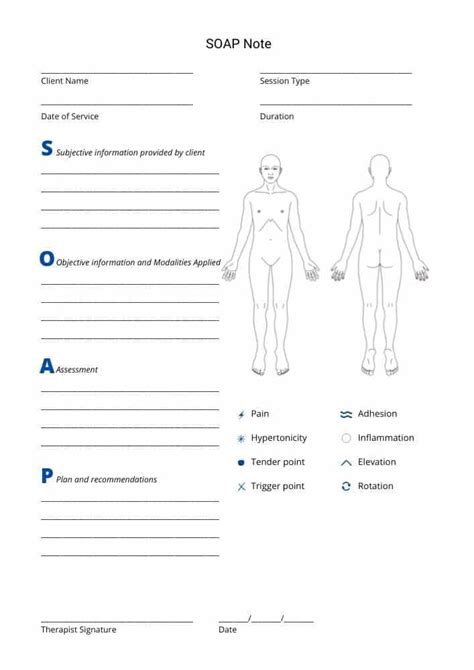 Free Massage Soap Notes Forms Massagebook