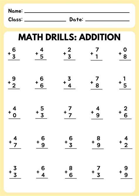 Free Math Worksheet Printables