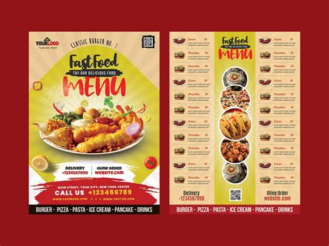 Free Menu Template in PSD & Illustrator Vector BrandPacks